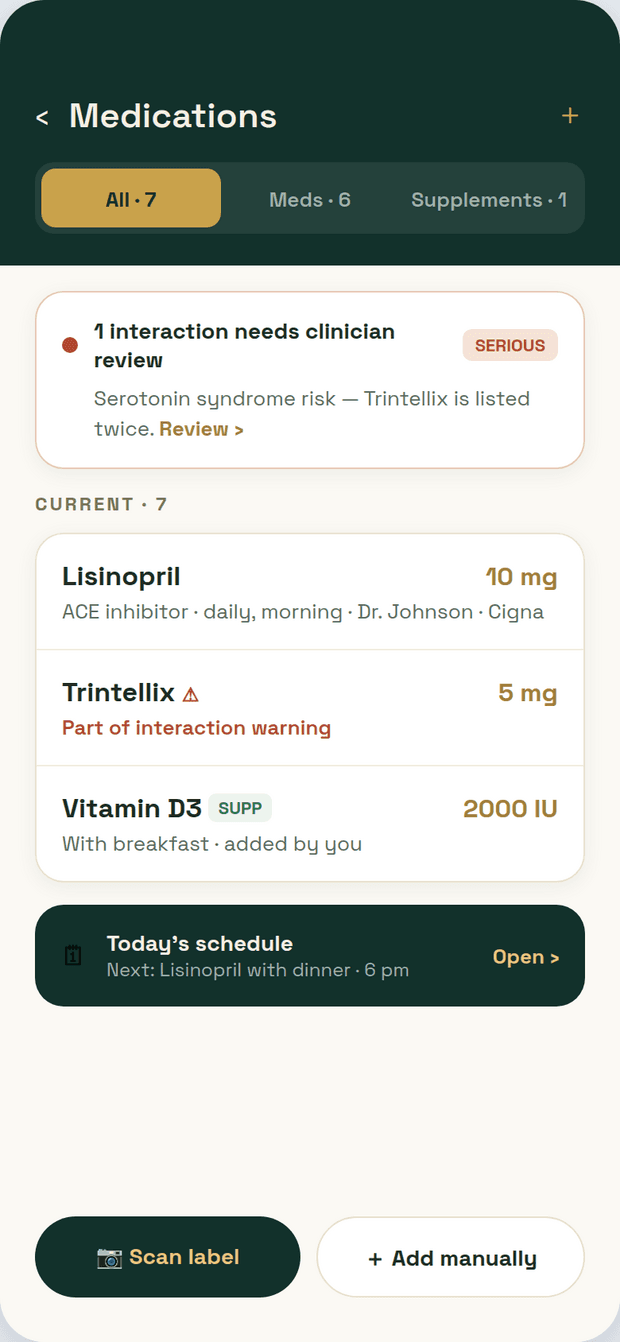 Karawell AI medications and interaction checks
